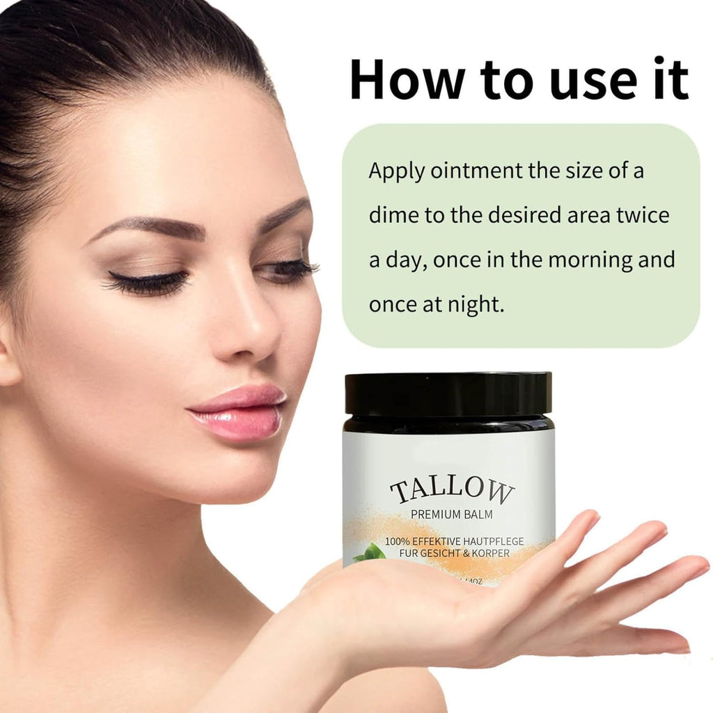 Nourishing Beef Tallow Balm - All-Natural Moisturizer for Skin Care, Whipped & Unscented 4 Oz (Pack of 2)