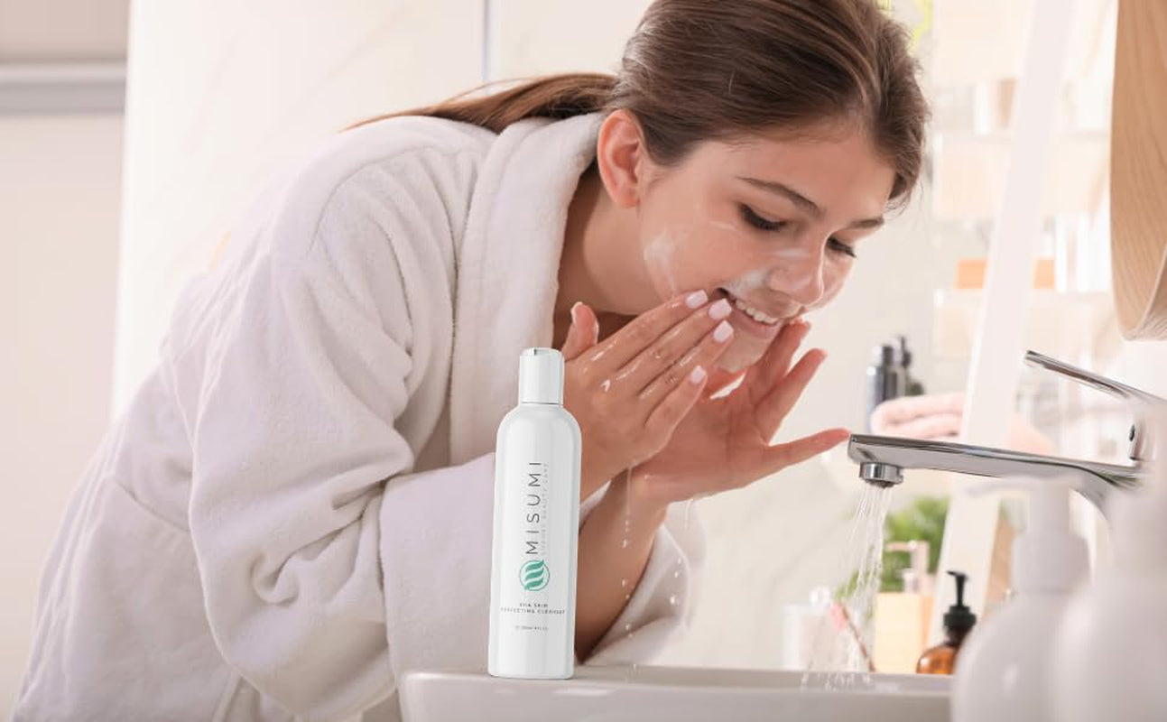 AHA Glycolic Acid 10% Acne Face Wash to Help Clear Clogged Pores - Anti-Aging Acne Skincare Glycolic Acid Face Wash with Natural Ingredients - Acne Cleanser Glycolic Face Wash - Acne Control Cleanser
